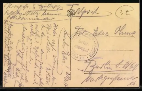 AK Menin, Cote de la Lys, Partie an der Lys neben der Kirche