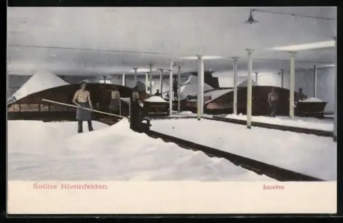 AK Rheinfelden, Saline, Innenansicht mit Arbeiter