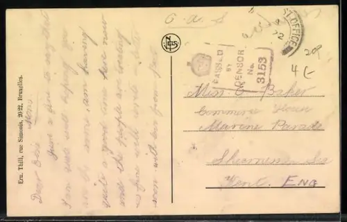 AK Mons, Teilansicht der Stadt