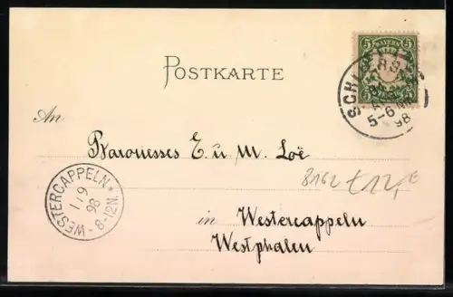 Lithographie Schliersee, Rotwandhaus, Böcklein-Hütte, Gemse am Waldesrand, 3 Ansichten