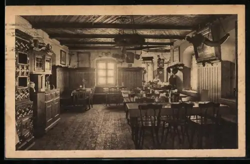 AK Rotwandhaus, Blick in das Speisezimmer