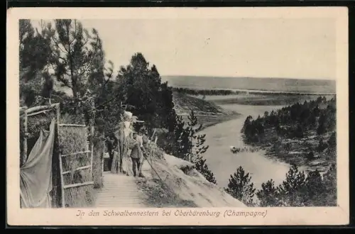 AK Oberbärenburg, Männer in den Schwalbennestern