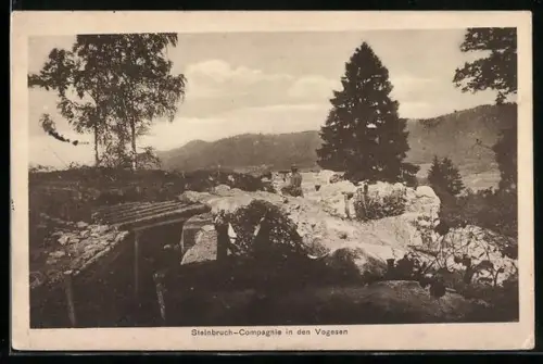 AK Steinbruch-Compagnie in den Vogesen