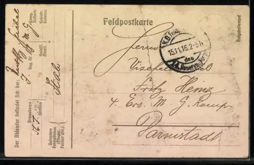 AK Peronne, Partie am Marktplatz