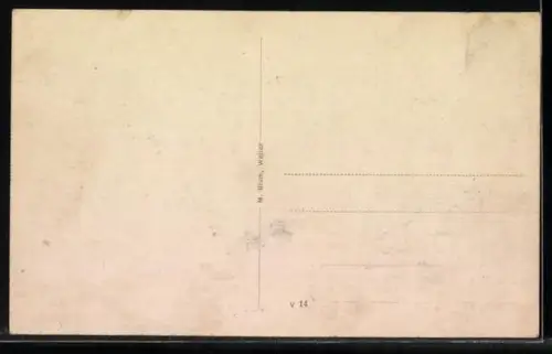 AK Provenchères, Strassenpartie mit Kirche