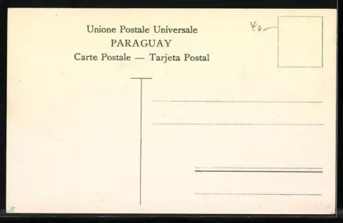 Lithographie Briefmarken von Paraguay, Wappen mit Löwe, Flaggen