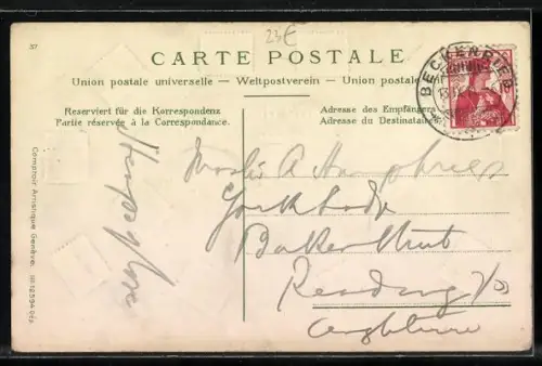 AK Briefmarken und ihre Bedeutungen in der Briefmarkensprache, Wappen der Schweiz