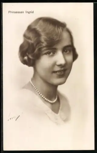 AK Prinzessin Ingrid von Schweden in der Blüte ihrer Jugend