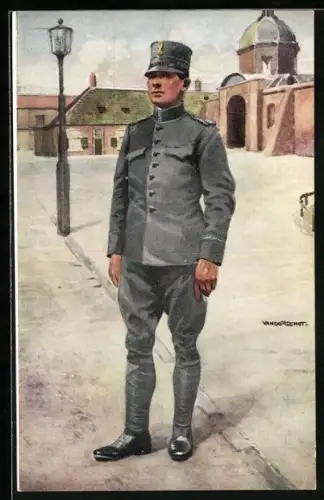 Künstler-AK Niederländischer Soldat der Infanterie in Uniform