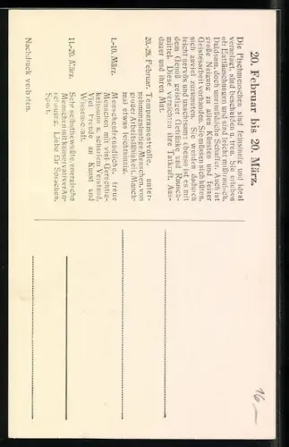 AK Sternzeichen Fische, Fische im Wasser unter dem Sternenhimmel, Horoskop