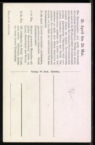 AK Sternzeichen Stier, Stier-Menschen und ihre Charaktereigenschaften