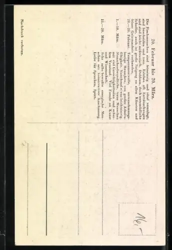 AK Sternzeichen Fische, Gedicht zu den Fische-Menschen