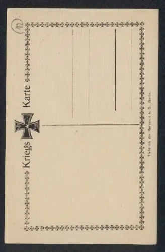 AK Hindenburg im Mantel mit Orden