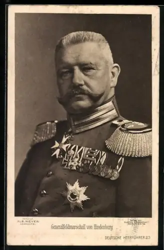 AK Generalfeldmarschall von Hindenburg in Uniform