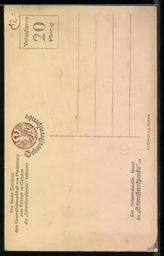 AK Generalfeldmarschall Paul von Hindenburg in Uniform mit Orden Eisernes Kreuz