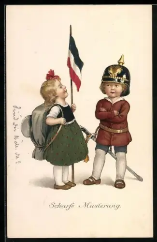 AK Kleine Soldaten bei scharfer Musterung