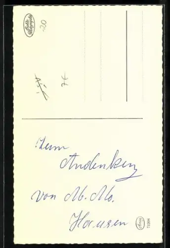 AK Erklärung der Briefmarkensprache, Liebespaar im Kleeblatt