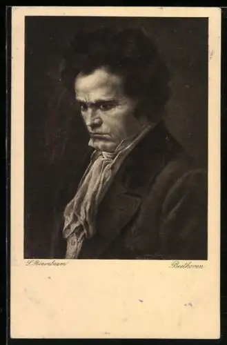 Künstler-AK Komponist Beethoven im Portrait