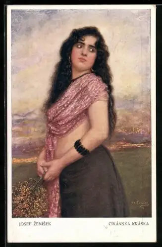 AK Josef Zenisek: Zigeuner-Schöne, Sinti und Roma