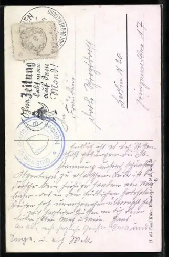 AK Bergsteiger mit einer Gämse