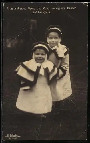 AK Erbgrossherzog Georg und Prinz Ludwig von Hessen und bei Rhein