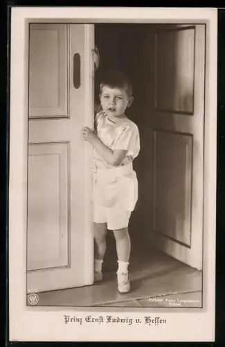 AK Prinz Ernst Ludwig von Hessen als Knabe