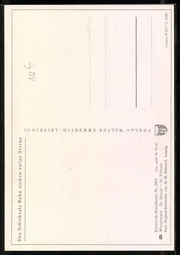 AK Des Schicksals Bahn ziehen ewige Sterne, Wassermann, Sternzeichen, Astrologie, Horoskop