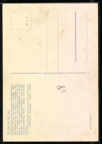 AK Sternzeichen Krebs, 22.6. - 22.7., Charakterzüge