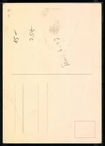 AK Sternzeichen Krebs, Mädchen schaut aus Zelt auf einen Krebs