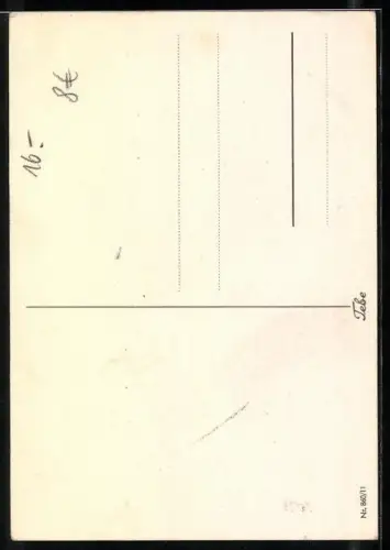 Künstler-AK Charakterisierung des Sternzeichens Skorpion, Vater beim Abschied