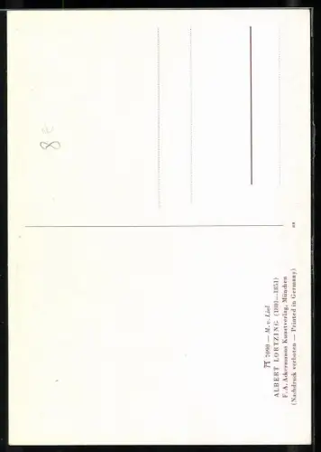 AK Albert Lortzing mit schwarzer Schleife