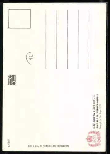 AK Königin Elizabeth II. von England mit Ehemann Prinz Philip