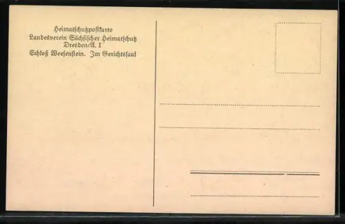 AK Schloss Weesenstein, Im Gerichtssaal