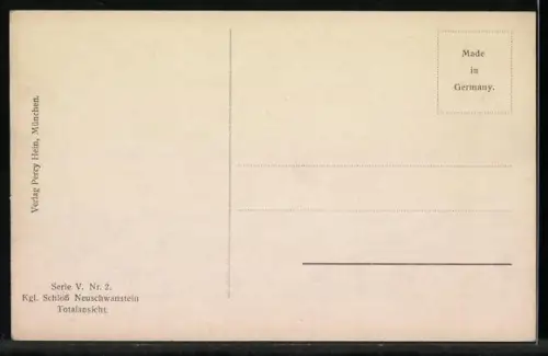AK Kgl. Schloss Neuschwanstein, Totalansicht