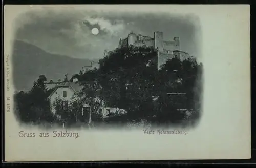 Mondschein-AK Salzburg, Veste Hohensalzburg