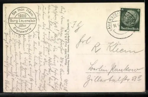 AK Burg Lauenstein, Fliegeraufnahme