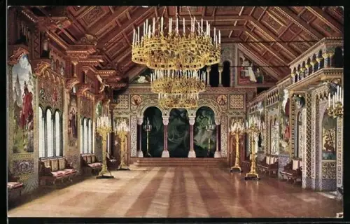 AK Hohenschwangau, Sängersaal im Schloss Neuschwanenstein