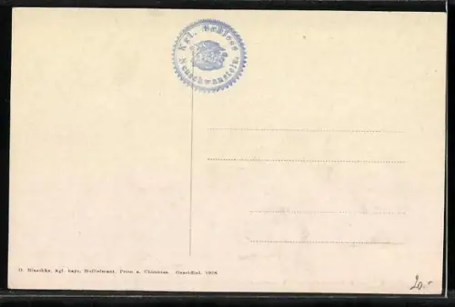 AK Schloss Neuschwanstein, Wohnzimmer, Innenansicht