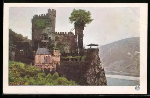 AK Rheinstein /Rhein, Blick zur Burg