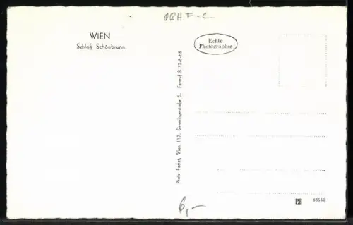 AK Wien, Schloss Schönbrunn, Innenansicht
