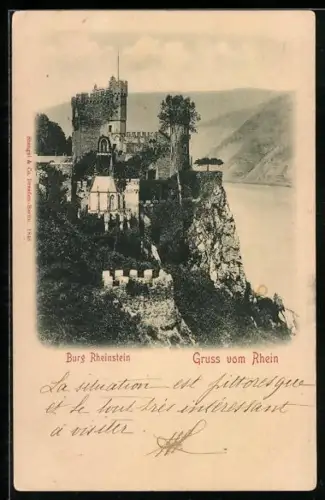 AK Burg Rheinstein am Rhein