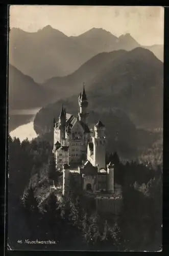 AK Blick auf Schloss Neuschwanstein