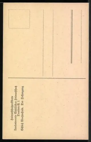 AK Felsengang der Schloss Weesenstein