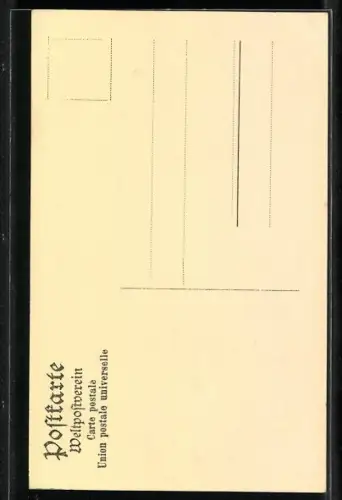 AK Burg Rheinstein mit Rheinblick