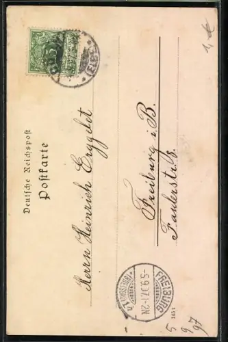 AK Meissen, Albrechtsburg vom Wasser aus