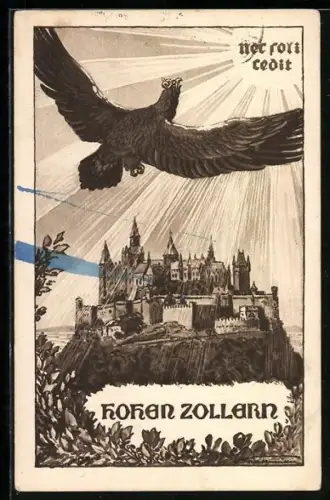 AK Kaiserlicher Aar über Schloss Hohenzollern