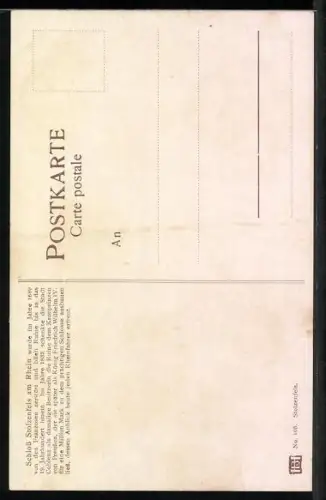 Künstler-AK Schloss Stolzenfels und Dampfschiffe auf dem Rhein