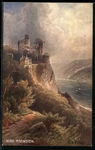 AK Burg Rheinstein, Dampfer