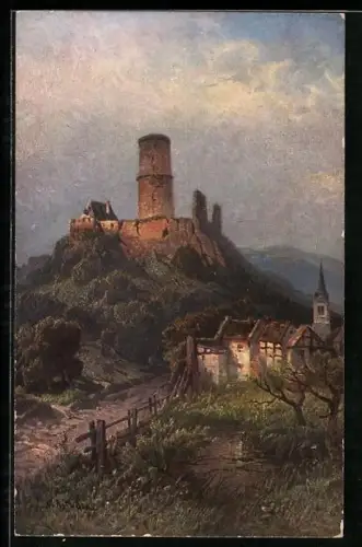 AK Bad Godesberg, Blick auf die Godesburg