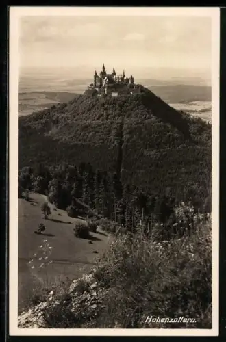 AK Burg Hohenzollern mit Umgebung und Fernblick